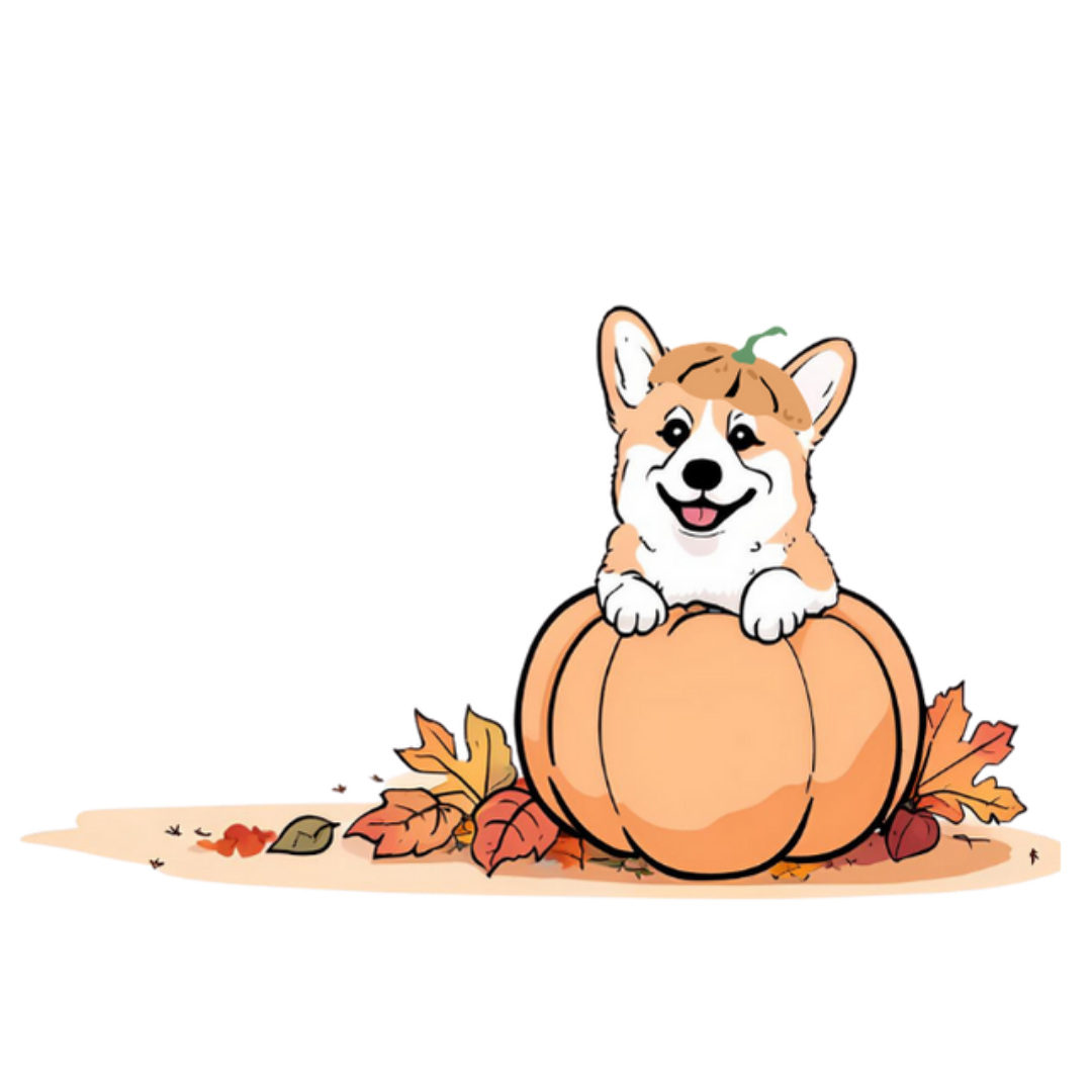 Seasonal Shniff dog illustration