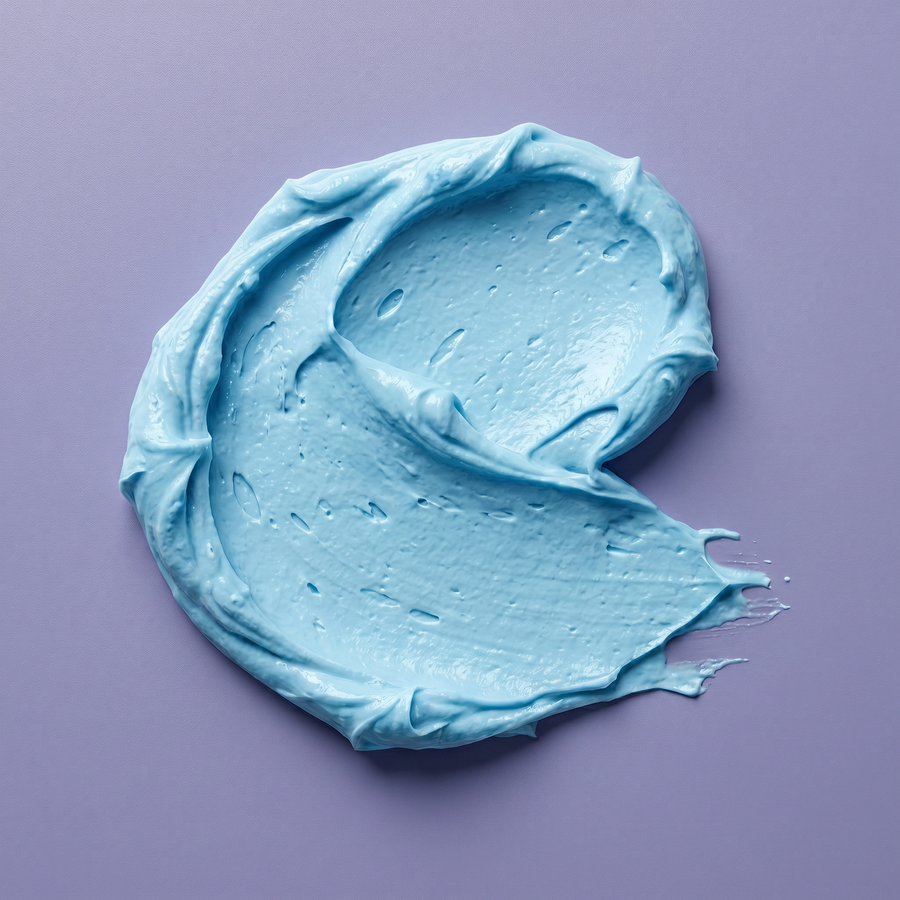 swatch of blue creamy product dog face wash facial fresh laundry