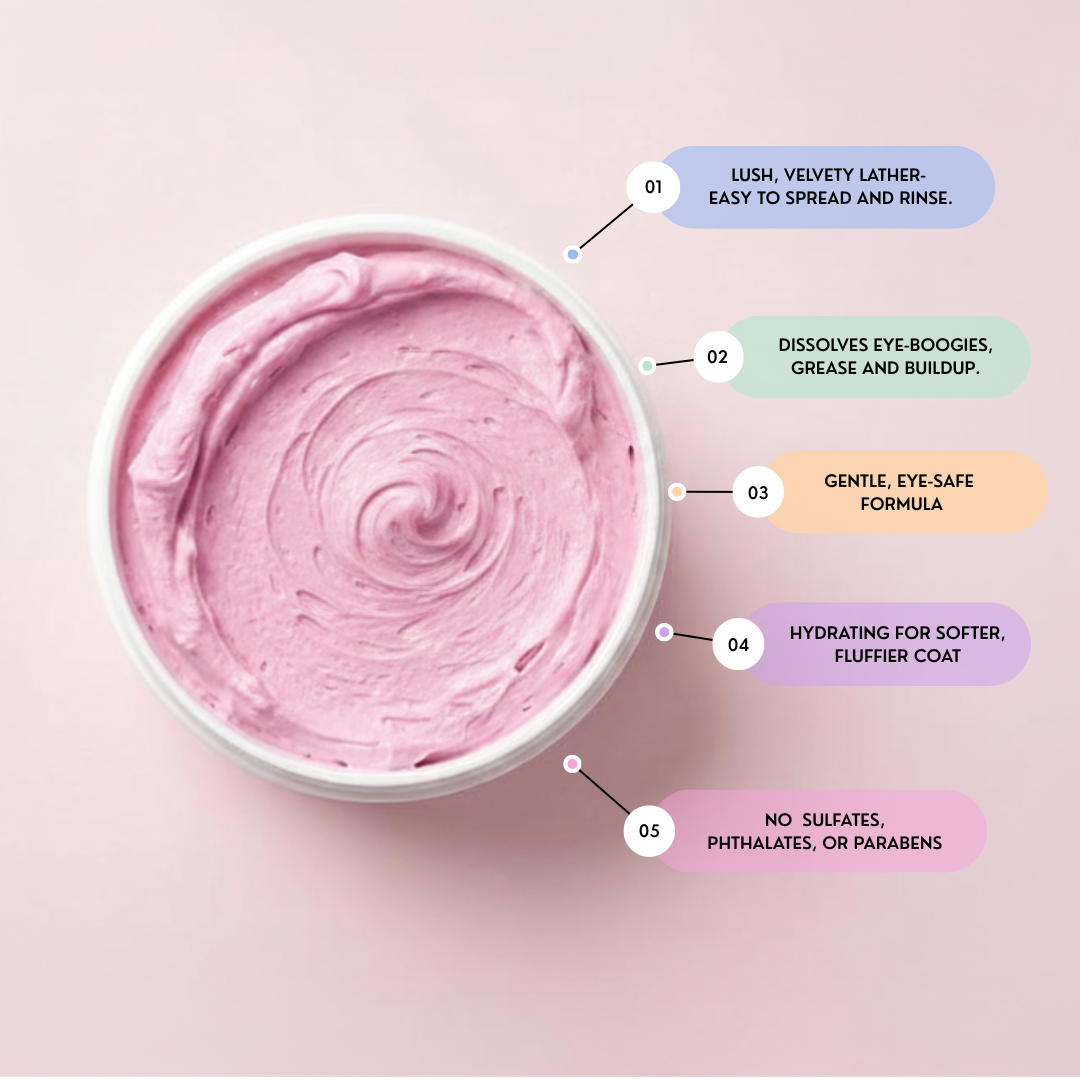 pink face wash on a pink background