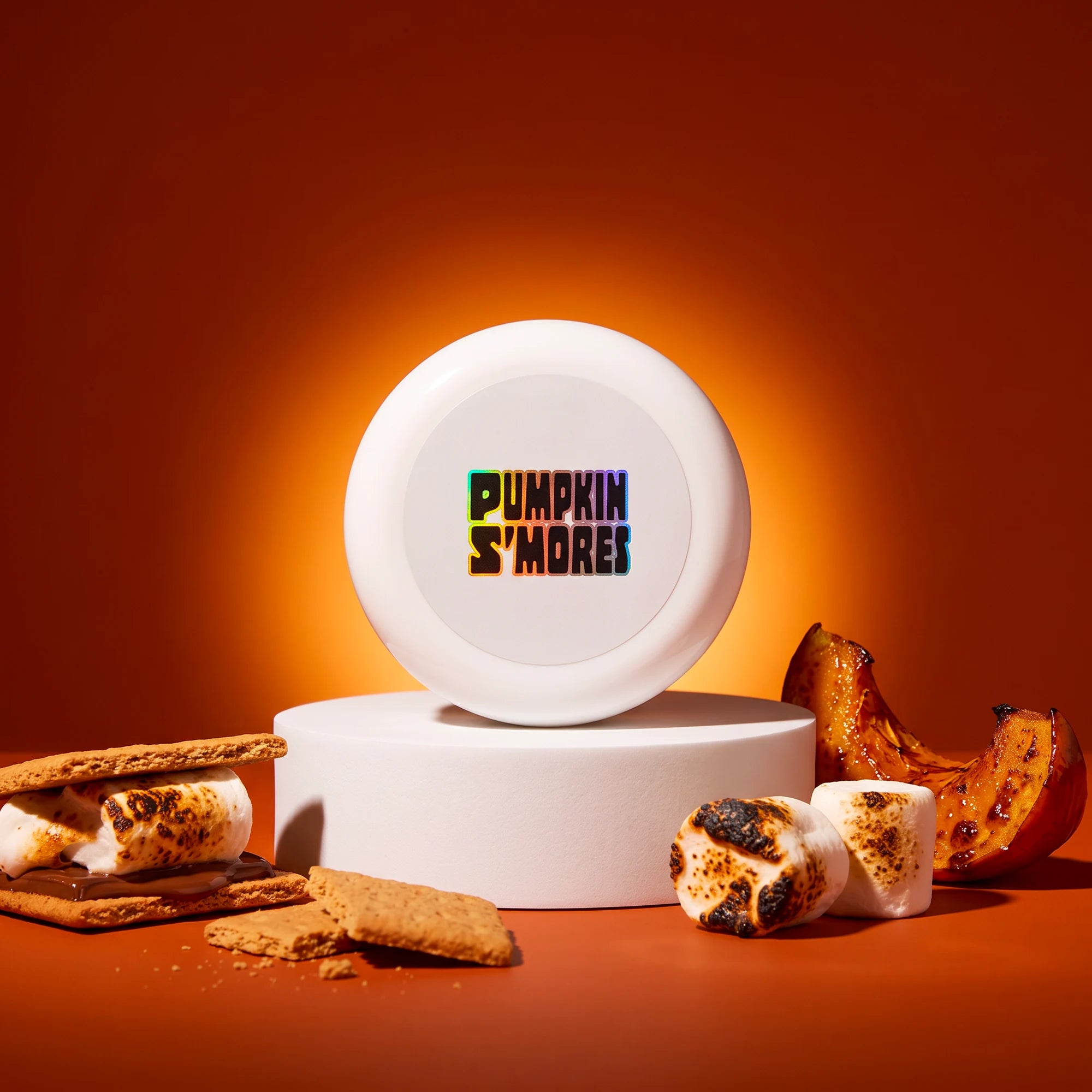 Pumpkin S'mores Facial Fluff with toasted marshmallows